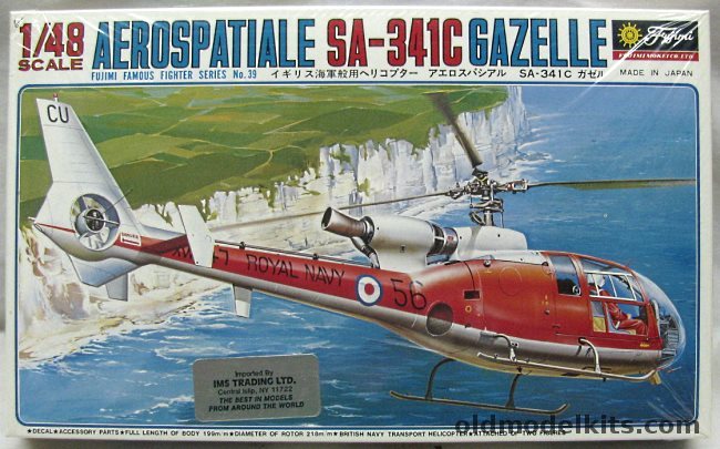 Fujimi 1/48 Aerospatiale SA-341C Gazelle - Royal Navy, 39 plastic model kit